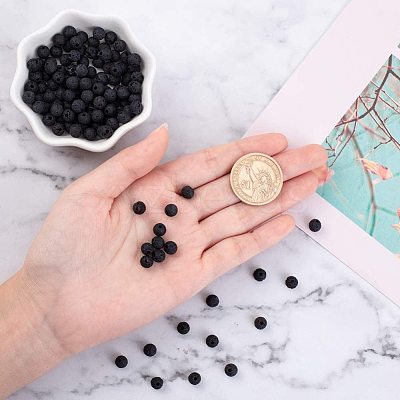 Natural Lava Rock Beads Strands G-OC0001-38-6mm-1