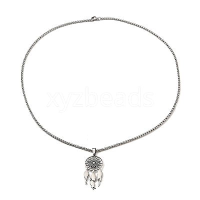 Non-Tarnish 201 Stainless Steel Pendant Necklaces LS-NJEW-M212-01C-P-1
