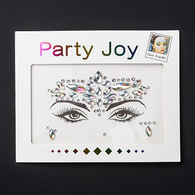 Acrylic Face Gems Stickers LS-MRMJ-F014-04-1