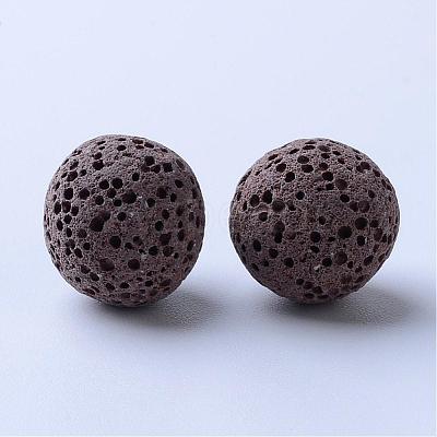 Unwaxed Natural Lava Rock Beads G-F325-12mm-M-1