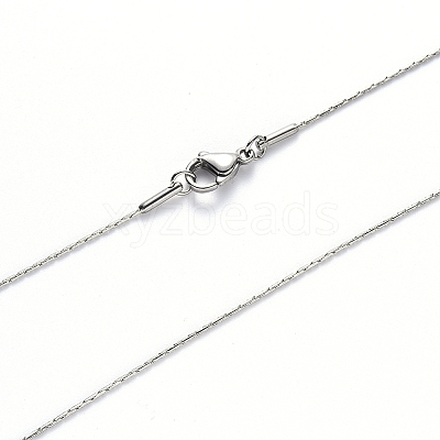 Non-Tarnish 304 Stainless Steel Boston Link Chain Necklace NJEW-S420-005C-P-1