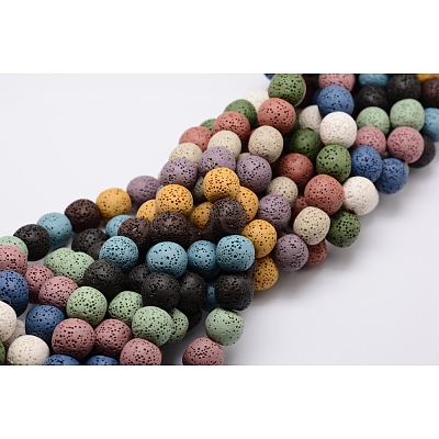 Natural Lava Rock Bead Strands G-L435-03-20mm-1