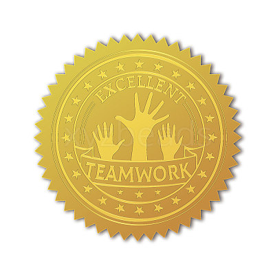 Self Adhesive Gold Foil Embossed Stickers DIY-WH0211-377-1