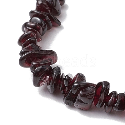 Natural Garnet Stretch Bracelets BJEW-JB11147-10-1