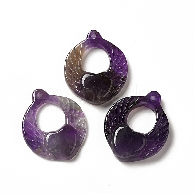 Natural Amethyst Pendants G-G997-H04-1