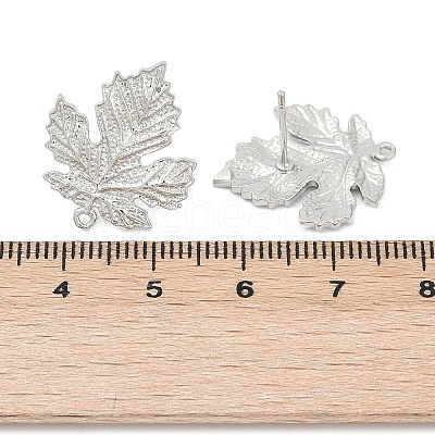 Brass Stud Earring Findings KK-Z099-04P-02-1