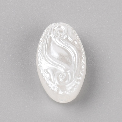 Opaque Acrylic Beads OACR-WH0026-10B-1