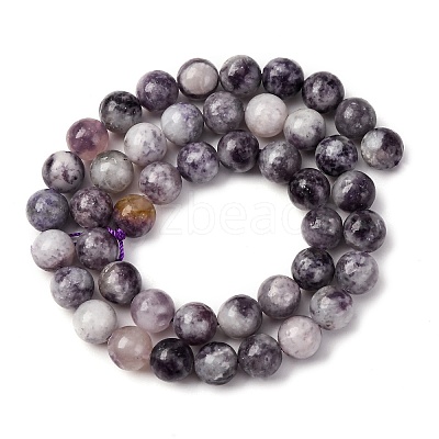 Natural Lepidolite Beads Strands X-G-G284-A02-8mm-1