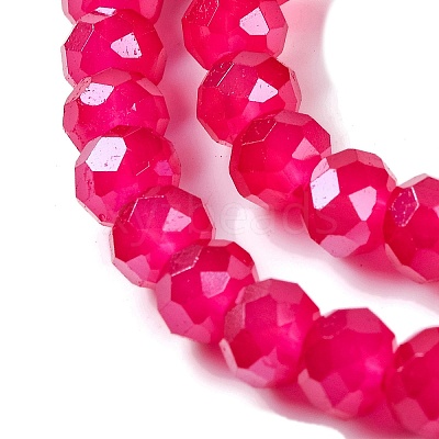 Baking Electroplate Glass Beads Strands DGLA-A039-J10mm-B21-1