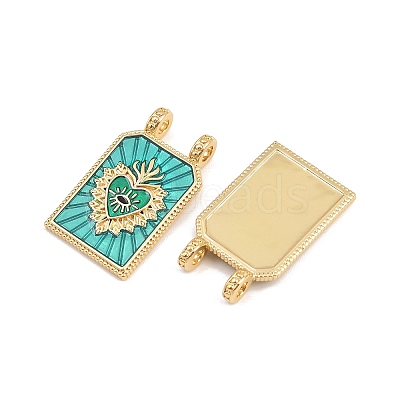 Brass Enamel Pendants KK-B157-28G-1