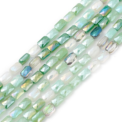 Gradient Color Electroplate Glass Bead Strands X1-GLAA-E042-01D-1