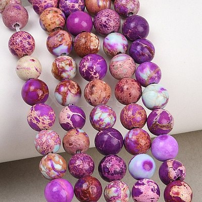 Natural Imperial Jasper Beads Strands G-I122-6mm-16-1