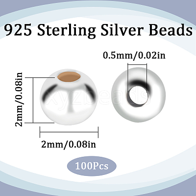 925 Sterling Silver Beads STER-SC0001-26A-1