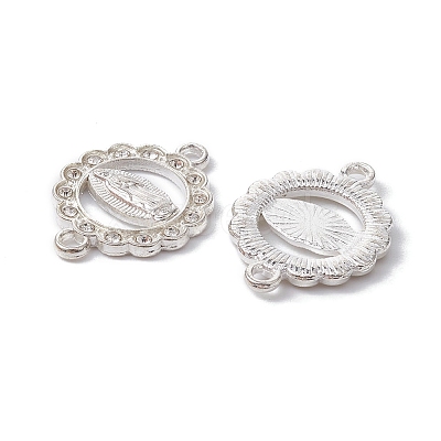 Flat Round Alloy Connector Charms FIND-YW0003-44-1