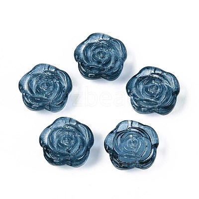 Baking Paint Transparent Glass Beads DGLA-N018-01A-1