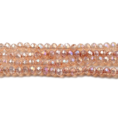 Transparent Baking Paint Glass Beads Strands DGLA-F002-02A-05-1