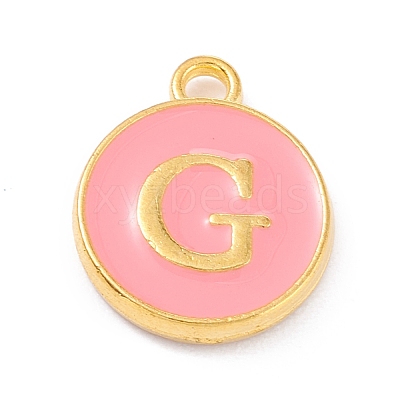 Golden Plated Alloy Enamel Charms X-ENAM-Q437-14G-1