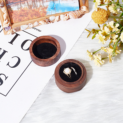 Column Wooden Couple Ring Boxes OBOX-WH0001-05-1