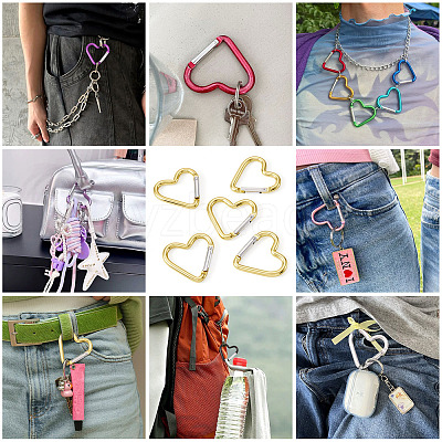 5Pcs Zinc Alloy Spring Gate Rings FIND-TA0009-73J-1