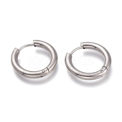 Tarnish Resistant 201 Stainless Steel Huggie Hoop Earrings EJEW-O095-05-04-1