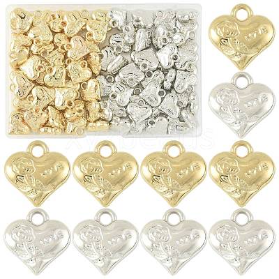 80Pcs 2 Colors CCB Plastic Charms CCB-FS0001-15-1