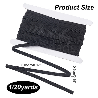 20 Yards Flat Polyester Elastic Cord OCOR-AR0001-58-1