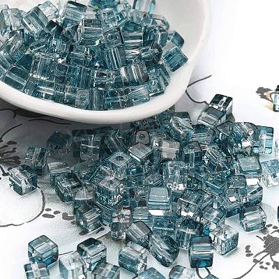 Spray Painted Glass Seed Beads SEED-A034-01E-1
