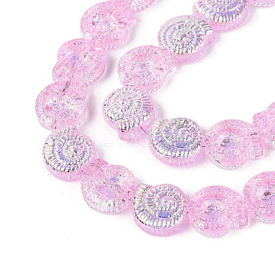 Electroplate Transparent Glass Beads Strands EGLA-Q136-02A-03-1