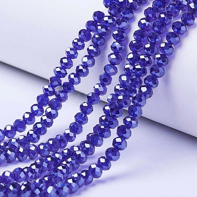 Electroplate Glass Beads Strands EGLA-A034-T8mm-A11-1