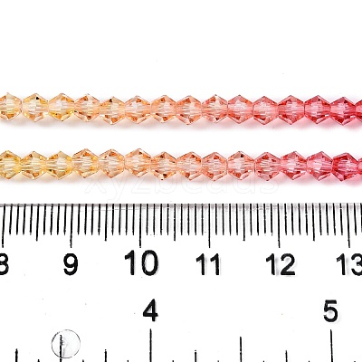 Gradient Color Baking Paint Glass Bead Strands X1-DGLA-A039-T6mm-A03-1