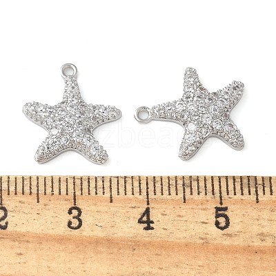 Brass Micro Pave Cubic Zirconia Pendants KK-C086-08P-1