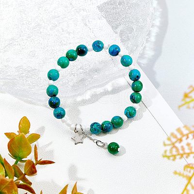 3 Strands Natural Chrysocolla Beads Strands G-OC0002-43-1