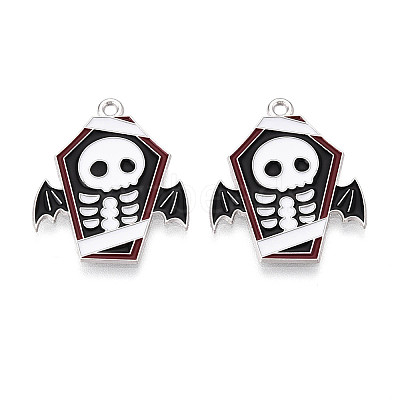 Halloween Theme Alloy and Enamel Pendants ENAM-T021-31D-01P-1