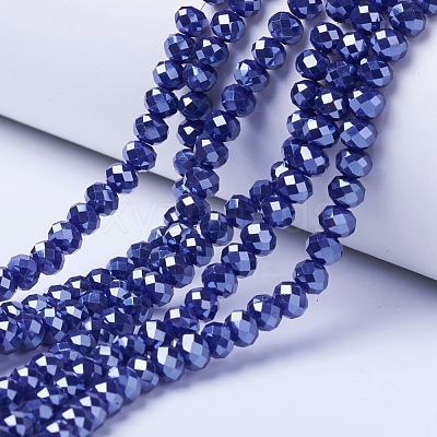 Electroplate Glass Beads Strands EGLA-A034-P8mm-A11-1