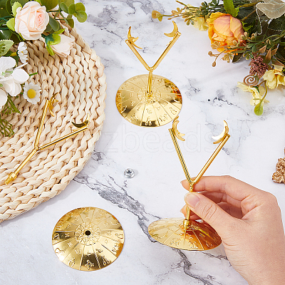 Alloy Crystal Ball Crafts Holder ODIS-WH0030-260G-1