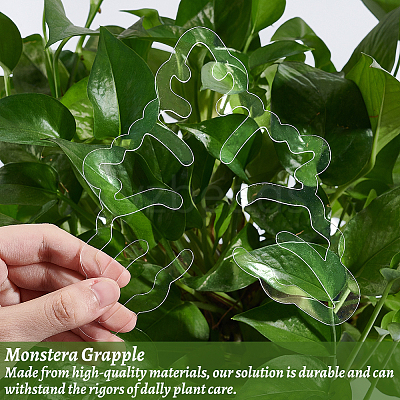 Leaf Shape Acrylic Plant Growth Fixator DIY-WH0430-933A-1