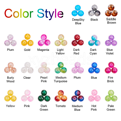 Spray Painted Crackle Glass Beads CCG-PH0002-01-10mm-1