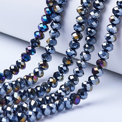 Electroplate Glass Beads Strands EGLA-A034-P2mm-B-1