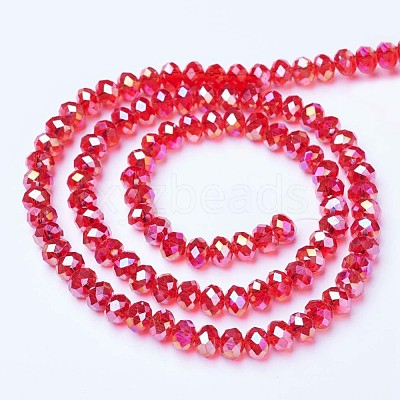 Electroplate Glass Beads Strands EGLA-A034-T6mm-B06-1