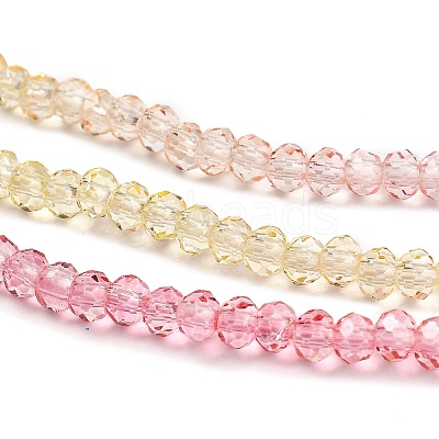 Transparent Painted Glass Beads Strands X1-DGLA-A034-T2mm-A09-1