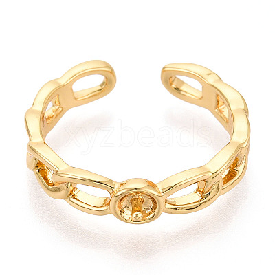 Brass Cup Peg Ring Settings KK-N274-32G-1
