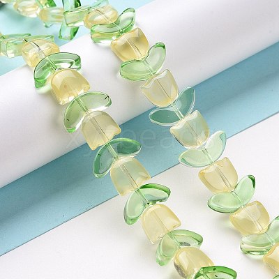 Transparent Glass Beads Strands LAMP-H061-02J-1