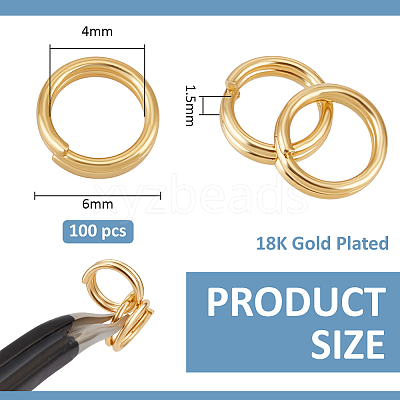 2Sets Brass Keychain Clasps KK-BC0014-47A-1
