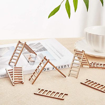 Ladder Unfinished Wooden Ornaments WOOD-WH0100-31-1
