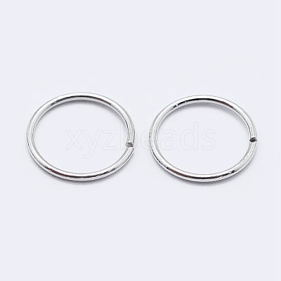Rhodium Plated 925 Sterling Silver Saw Cut Open Jump Rings STER-F036-02P-0.5x3mm-1