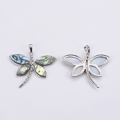 Abalone Shell/Paua Shell Pendants SSHEL-L008-26P-1