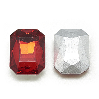 Pointed Back Glass Rhinestone Cabochons RGLA-T079-10x14mm-07-1