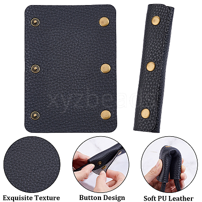 4Pcs Detachable PU Imitation Leather Bag Handle Wrap PURS-BBC0001-08A-1