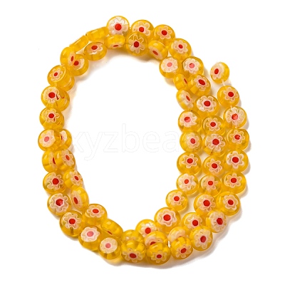 Handmade Millefiori Lampwork Beads Strands LAMP-G164-11G-1