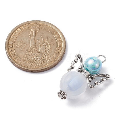 Acrylic and Alloy Pendants PALLOY-JF02237-1